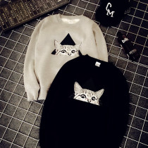  Hong Kong trendy brand autumn and winter Korean version loose hip-hop Harajuku style ulzzang men and women couples pullover jacket sweater