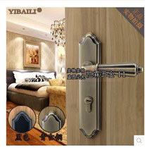 New green bronze door lock simple American indoor door handle European antique black bedroom wooden door handle lock