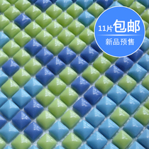 Ceramic all-body glass seven-color mosaic childrens room bathroom tile living room background wall puzzle Candy