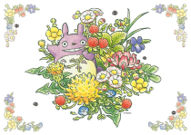 Order Japanese imported Ensky puzzle Hayao Miyazaki Totoro spring flowers (108 pieces)
