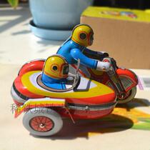 Rare Iron City Handmade Clockwork Sheet Iron with nostalgic classic retro childrens birthday Gift three-wheeled motorcycle