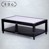 New Chinese solid wood coffee table simple modern small apartment coffee table modern Zen reception living room Tea Table Table table