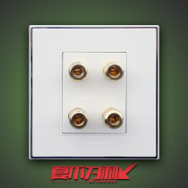 Simon switch socket 56 series two-digit Speaker Audio plug panel 86 type four interface V55402