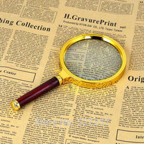 90mm mahogany handle portable plastic frame Children students old people reading newspapers maps high magnification magnifier