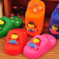 Dog toys Pet toys enamel pet voice toys   colorful flute slippers to grind their teeth