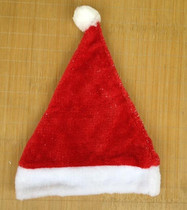 Christmas decorations Gift Christmas hat Santa hat Fancy Long Plush Silver Silk Christmas Hat Adults