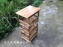 Zhangs rattan chair bamboo furniture rectangular bamboo tea table fence small coffee table double coffee table