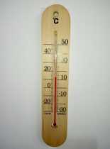 Long thermometer household elderly indoor wall hanging wood thermometer digital thermometer cold and heat meter