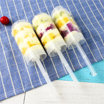 Double push cake round heart-shaped cake tube food propeller Rainbow ice cream cake baking