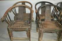 Hot sale old folk old objects old circle chair carved back chair nostalgic old decoration outdoor chair stool decoration real shot