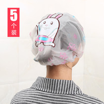 Cartoon bathing shower cap adult waterproof cute female long hair bathing headgear bathing cap thickened shower female hair cap