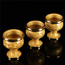 Taiwan pure copper crystal spotted copper water supply cup for the Buddha cup home to worship the water purification cup Guanyin holy water cup Fortuna wine cup
