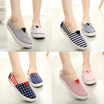 Middle-aged women mother flat with old Beijing cloth shoes spring and autumn comfortable lazy autumn shoes casual flat womens shoes Spring 1