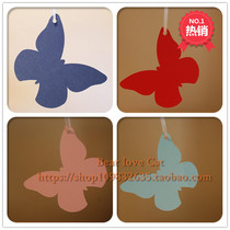 Butterfly small elevator birthday greeting card color tag card wishing card message card 50 thank you card