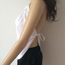 Cotton ladies sexy adult Belly Belly Belly handmade double-sided pure white pleated classical leak-proof