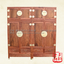 Myanmar Flowers Pear Wood Top Box Cabinet Big Fruits Purple Sandalwood Noodles Closet Solid Wood Wardrobe Red Wood Wardrobe Combined Special Price