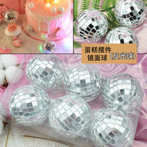 Baking decoration ornaments DISCO mirror ball reflective dome cake ornaments party creative dessert table decoration