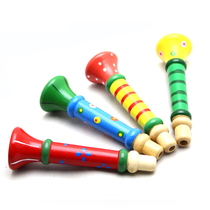 Orff Musical Instruments Colorful Wooden Small Horn Sound Toys Educational Musical Instrument Toys Childrens Playing Toys