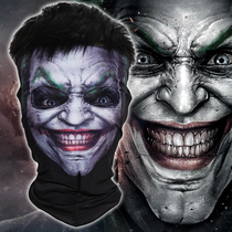 Digital printed clown joker mask headgear half head variable face mask rounded neck