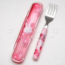 Shanghai spot Japan direct delivery Miffy miffy baby with portable fork pink with box