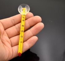 Ai-m thermometer aquarium special fish thermometer glass column yellow water temperature meter