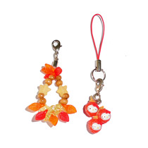 Japanese SanrioHello Kitty autumn taste feel mobile phone rope bag pendant Keychain (prunes)