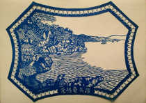 Folklore objects Cut paper Wuxi Tau Zhu Wuxi ten thousand Wave Bridge Scenery Cut paper