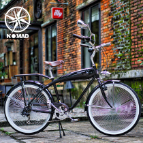 NOMAD retro bike mens and womens city bike Fitness road bike Commuter aluminum alloy bike 7-speed Japan variable speed