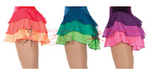 Ice Spirit figure skating skirt performance skirt adult children three-layer chiffon gradient stage skating skirt customization