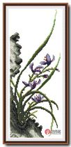 Precision printing * DMC cross stitch kit * plum orchid bamboo chrysanthemum-Orchid (HC0017)