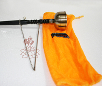 Boeng Hall Taiwan Paraphernalia of the Ancestral Wood Straight Shank of the Solid Wood Straight Shank Bronze Plus Silver Buddhist Buddhist Supplies Citation of the Ancestral Hall