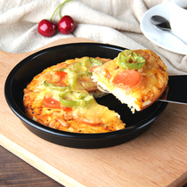  Aluminum alloy deep pizza baking tray Non-stick thickened anode pie plate oven with 6 8 10 inch baking mold