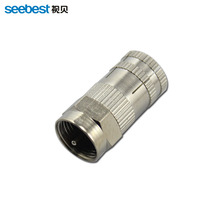 Cable TV metric F-head to RF female Full copper adapter male F-RF female