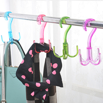  Simple and creative 360°rotatable four-claw hook Tie silk scarf Scarf coat rack Plastic pylons drying rack