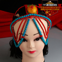 Tibetan red handmade Tibetan hair accessories hair hoops national characteristics clothing accessories stage performance braid headdress