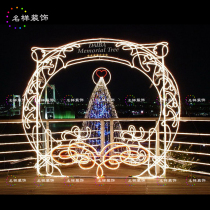 Fame Sample Large Christmas Tree in Plaza Mall Outdoor Meimei Chen Christmas Decorative Set Modeling Manufacturer customized