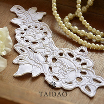 DIY new Taiwan handmade accessories lace lace pair flower Flower Flower 176 Carbone white applique patch cloth