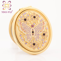 YOGI-FLY yagfield Oval portable makeup mirror folding portable for ladies birthday gift small mirror