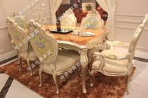 Eurolike style board room furniture gold silver leaf method furniture New classical silver leaf long dining table wood leather parquet furniture