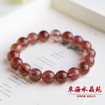 Natural Brazil Red Hair Crystal Bracelet 100 Hitch Red Hair Crystal Water Crystal Ornament Male And Female Gift national