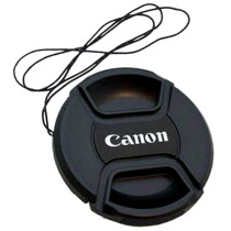 Suitable for Canon SLR camera lens cover 52 58 62 67 72 77 82MM with rope anti-lost camera cover