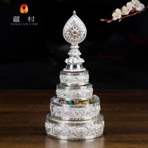 999 Pure Silver Manza Tray Tibetan Buddhist Supplies Nepal Handmade Eight Auspicious Manda Pan For Manza Swing Pieces
