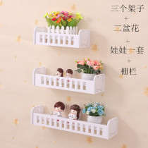 Wall partition storage rack wall storage rack creative shelf Wall shelf bedroom decoration hanging board