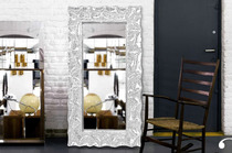  European-style pastoral full-body handmade luxury custom fitting mirror pleated wall-mounted large mirror