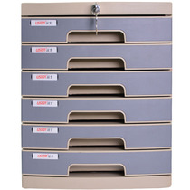 Remote filing cabinet 3K six-layer filing cabinet with lock desktop plastic filing cabinet desktop finishing cabinet with drawer