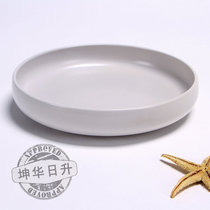 A certain British MODE STONE CERAMIC TABLEWARE FOREIGN TRADE ORIGINAL 25CM BOW SALAD BOWL SHALLOW BOWL Dish Bowl