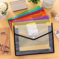 A4 file bag transparent file bag large capacity snap file bag waterproof test paper storage bag large information bag