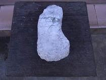 Old white end Old stoneware Seven Stars rock a white end with vintage stone axe