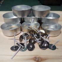 Tea wax candle DIY package 20 aluminum shells 20 candle wicks handmade beeswax aromatherapy butter lamp Waldorf