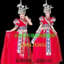 Miao Tujia Dong ethnic dress singer hosts wedding stage dance performance costume Womens dress